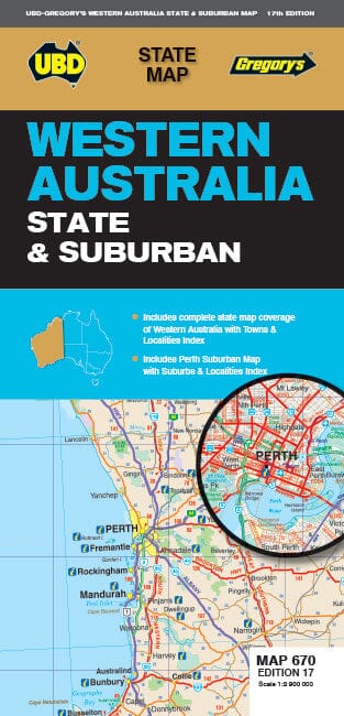 Carte générale n° 670 - Australie-Occidentale | UBD Gregory's carte routière UBD Gregory's