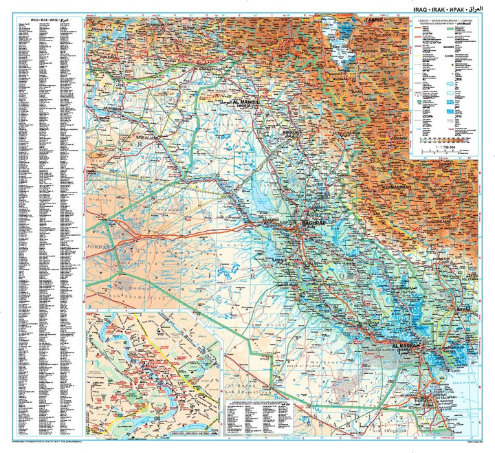 Carte géographique - Irak | Gizi Map carte pliée Gizi Map 