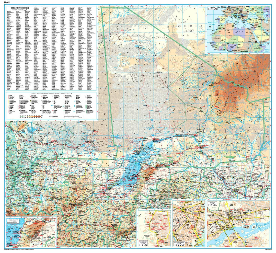 Carte géographique - Mali | Gizi Map carte pliée Gizi Map 