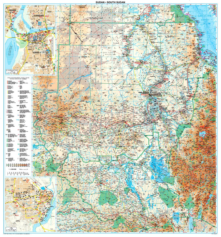 Carte géographique - Soudan & sud-Soudan | Gizi Map carte pliée Gizi Map 