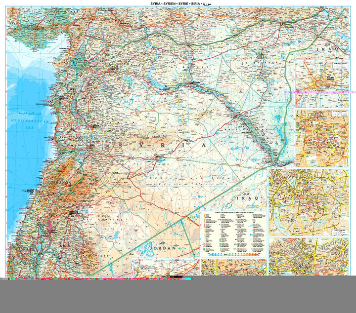 Carte géographique - Syrie & Liban | Gizi Map carte pliée Gizi Map 