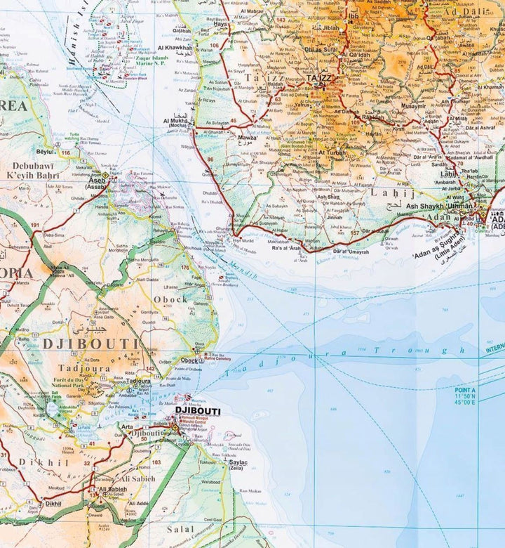 Carte géographique - Yemen, Golfe d'Aden | Gizi Map carte pliée Gizi Map 