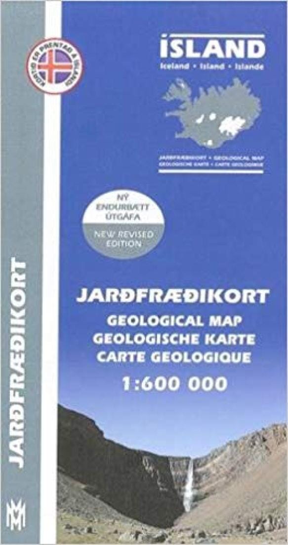 Carte géologique de l'Islande | Mal og menning carte routière Mal og menning