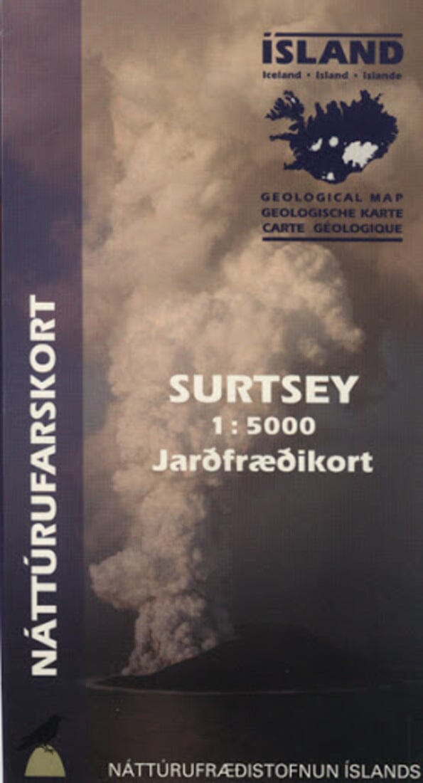 Carte géologique - Surtsey 1 : 5000 | Mal og menning carte pliée Mal og menning 