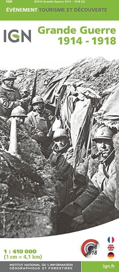 Carte historique - Grande Guerre 1914-1918 | IGN carte routière IGN