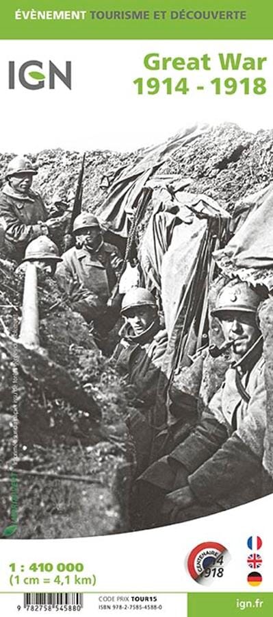 Carte historique - Grande Guerre 1914-1918 | IGN carte routière IGN