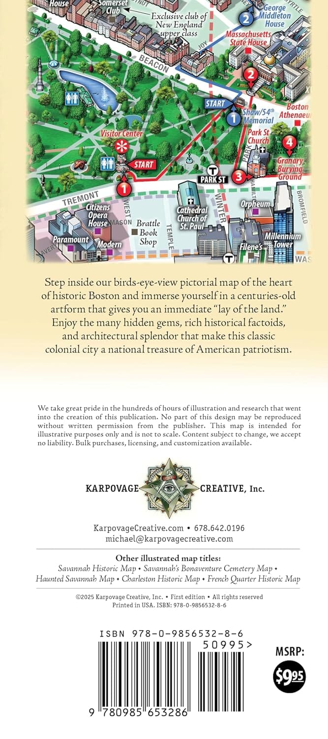 Carte historique illustrée - Boston | Karpovage Creative plan de ville Karpovage Creative 