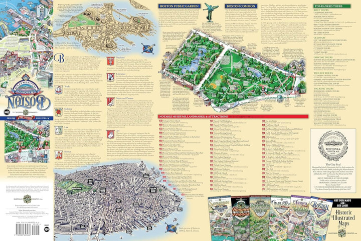 Carte historique illustrée - Boston | Karpovage Creative plan de ville Karpovage Creative 