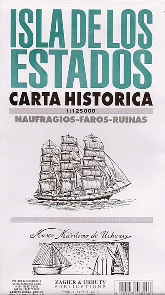 Carte historique - Isla de los Estados | Zagier y Urruty carte routière Zagier y Urruty 