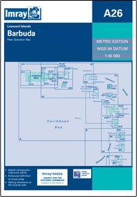 Carte marine A26 - Barbuda | Imray - 1:45 000 carte marine Imray