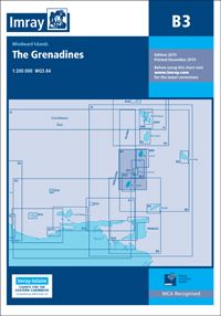 Carte marine B3 - Les Grenadines, de Saint-Vincent à la Grenade | Imray - 1:200 000 carte marine Imray