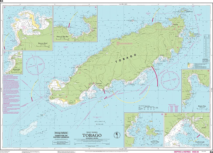 Carte marine B4 - Tobago | Imray - 1:65 000 carte marine Imray
