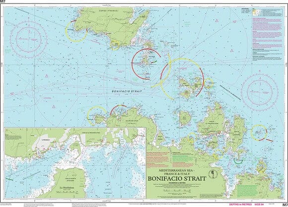 Carte marine Détroit de Bonifacio Imray M7 - Corse & Sardaigne (1:65 000) carte marine Imray 