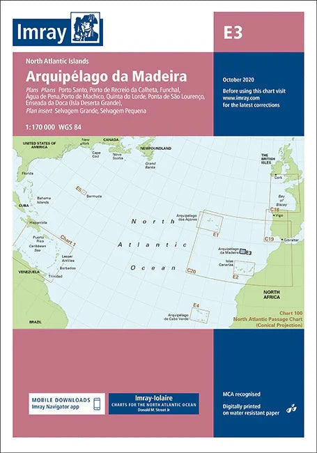 Carte marine E3 - Madeira Archipelago 1/170 | Imray carte marine Imray 