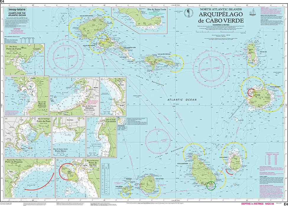 Carte marine E4 - Cape Verde archipelago 1/500 | Imray carte marine Imray 
