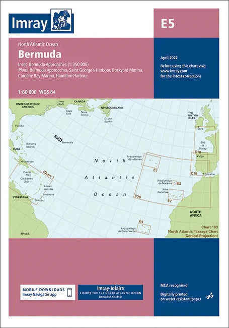 Carte marine E5 - Bermuda 1/60 | Imray carte marine Imray Default Title