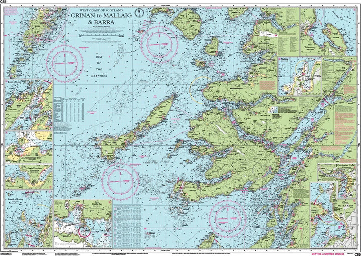 Carte marine Écosse Imray C65 - Crinan à Mallaig & Barra (1:155 000) carte marine Imray 