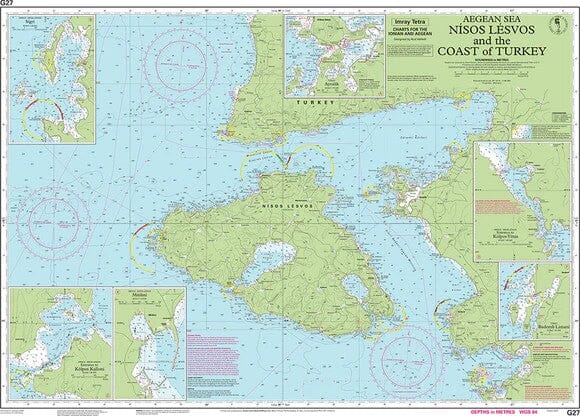 Carte marine G27 - Île de Lesbos et côte turque | Imray - 1:190 000 carte marine Imray 