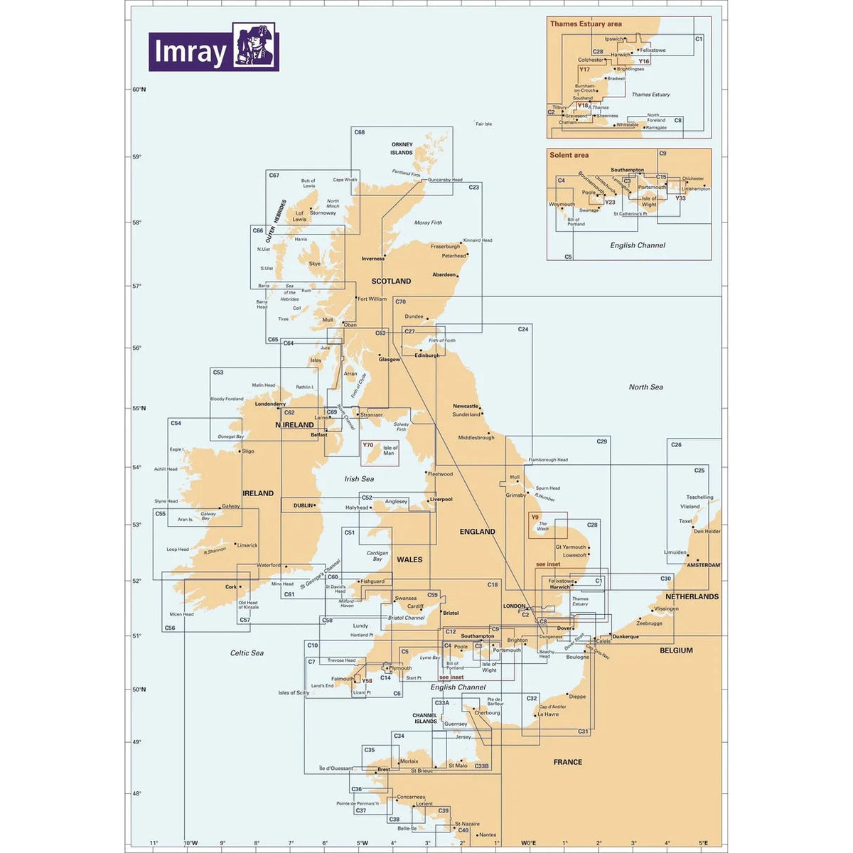 Channel Eastern Guide Imray Chart C12 - Eastern English Channel Passage – Cartovia