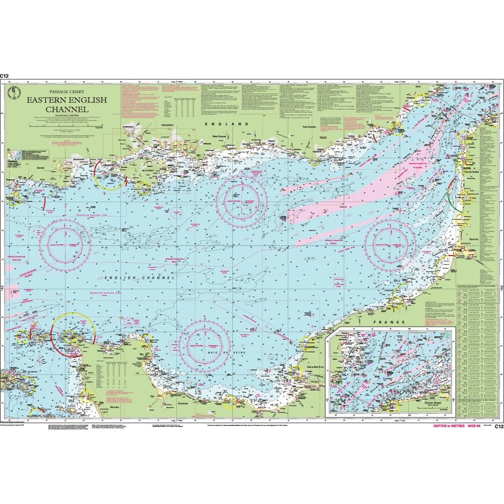 Channel Eastern Guide Imray Chart C12 - Eastern English Channel Passage – Cartovia