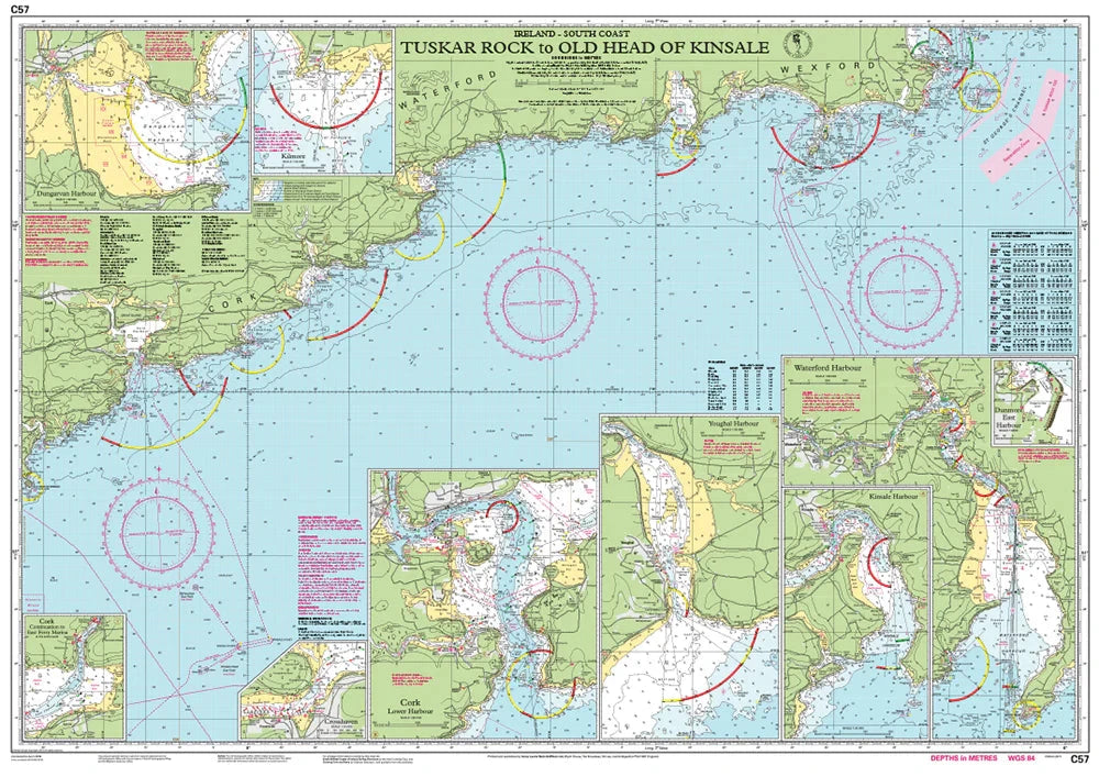 Carte marine Irlande Imray C57 - De Tuskar Rock à Old Head of Kinsale (1:170 000) carte marine Imray 