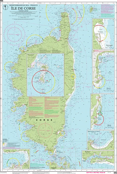Carte marine M6 - Corsica 1/255 | Imray carte marine Imray 