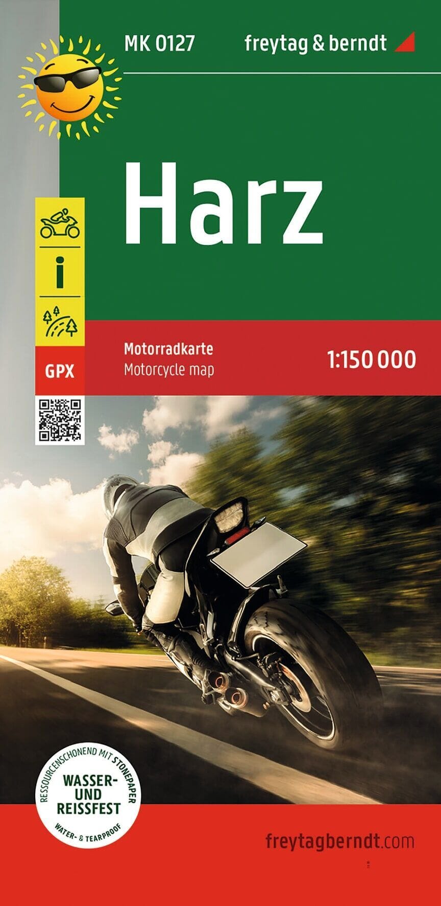 Carte moto - Harz | Freytag & Berndt – 1:150 000 carte routière Freytag & Berndt 
