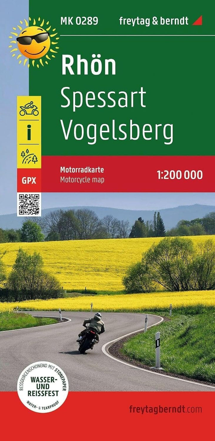Carte moto - Rhön, Spessart & Vogelsberg | Freytag & Berndt - 1:200 000 carte routière Freytag & Berndt 