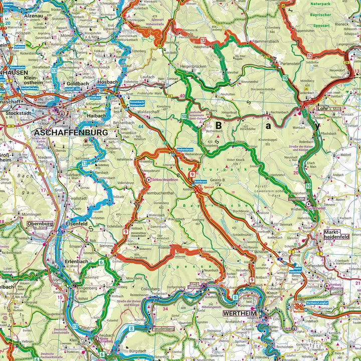 Carte moto - Spessart | Freytag & Berndt – 1:200 000 carte routière Freytag & Berndt 
