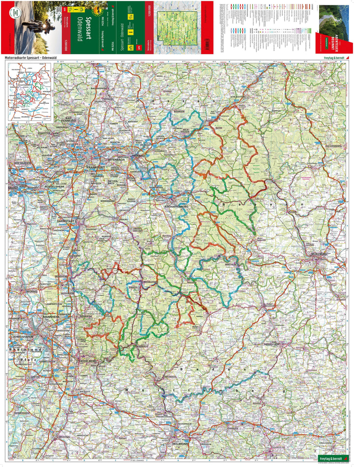 Carte moto - Spessart | Freytag & Berndt – 1:200 000 carte routière Freytag & Berndt 