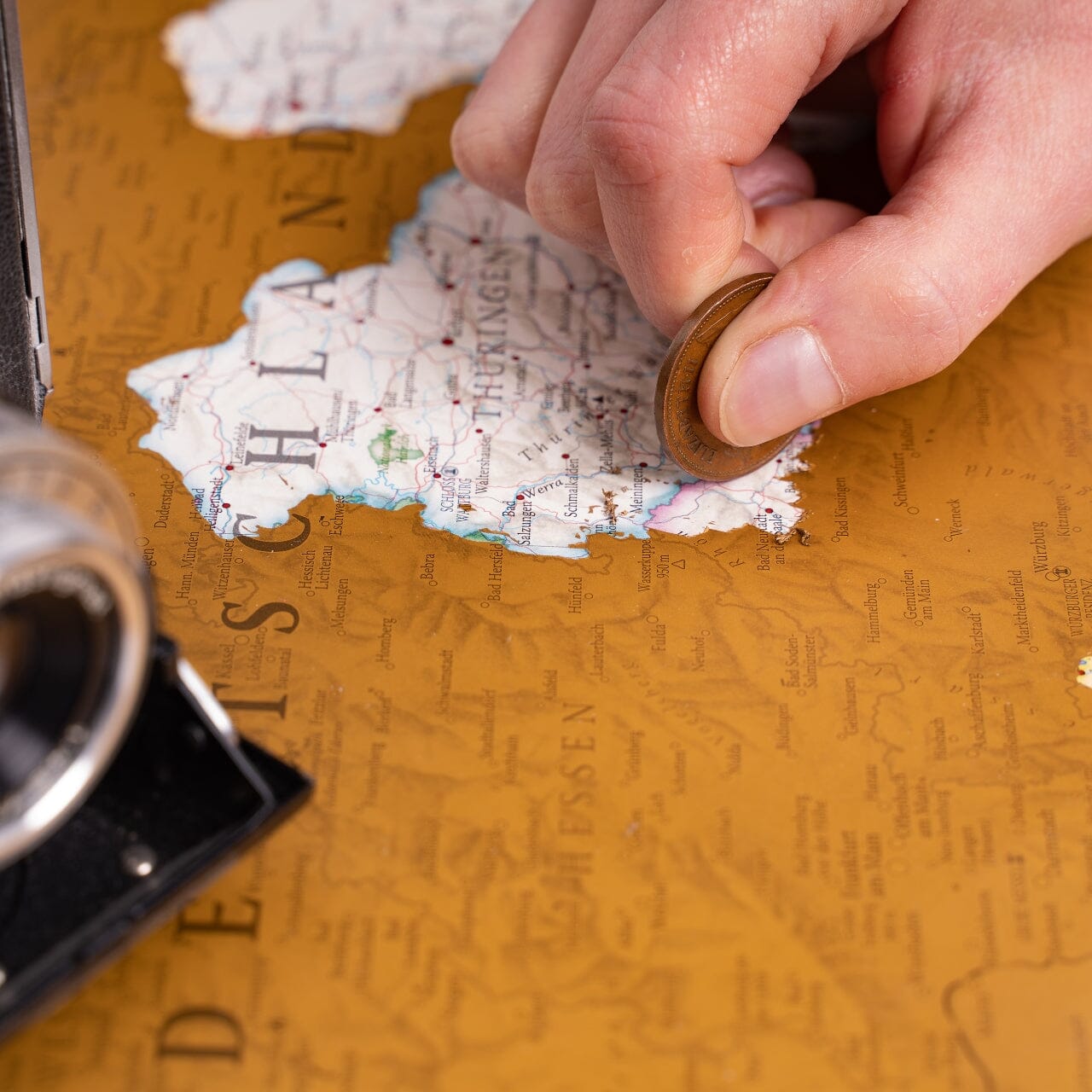 Carte murale à gratter - Allemagne - 42 x 59 cm | Maps International carte murale roulée (en tube) Maps International 