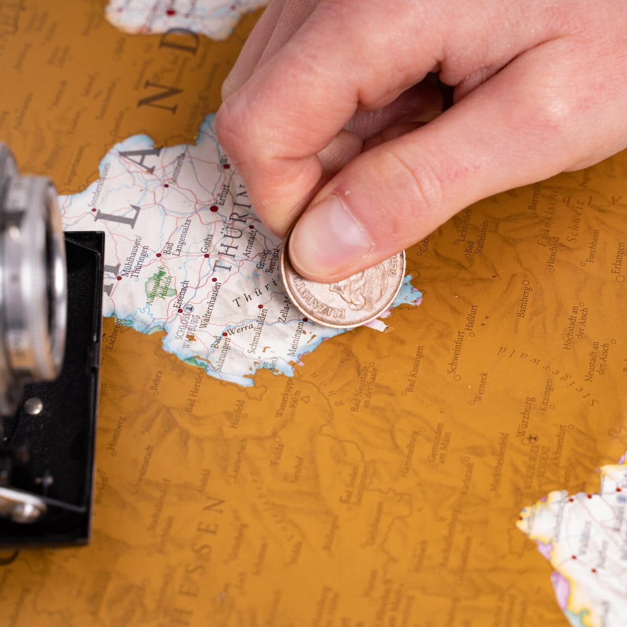 Carte murale à gratter - Allemagne - 42 x 59 cm | Maps International carte murale roulée (en tube) Maps International 