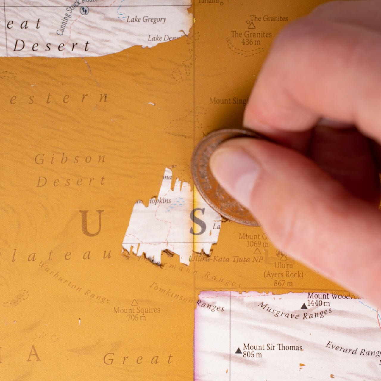 Carte murale à gratter - Australie - 42 x 59 cm | Maps International carte murale roulée (en tube) Maps International 