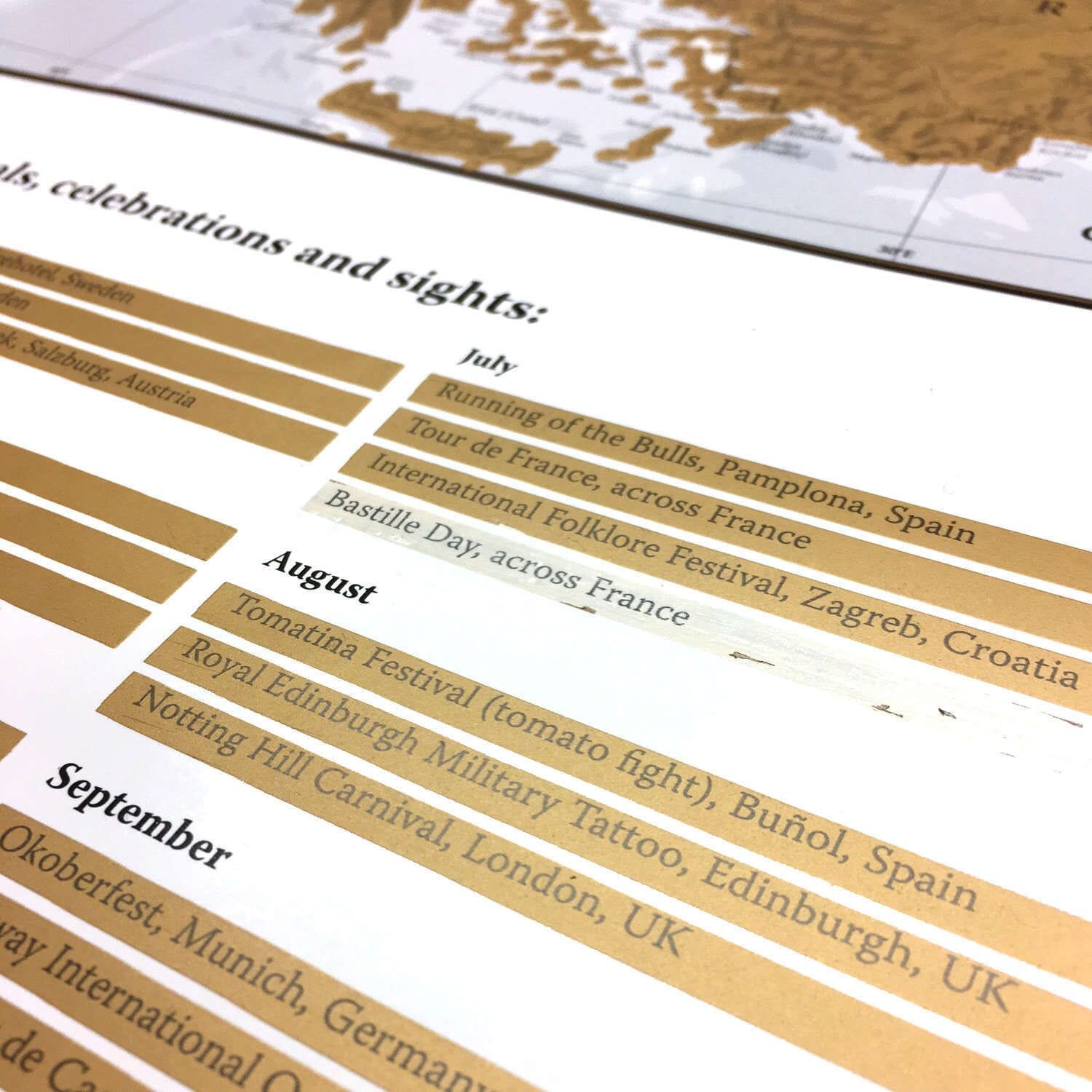 Carte murale à gratter de voyage - Europe - 42 x 30 cm | Maps International carte murale roulée (en tube) Maps International 
