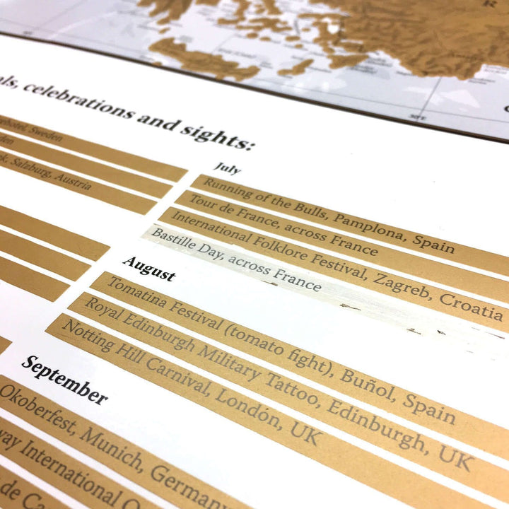 Carte murale à gratter de voyage - Europe - 42 x 30 cm | Maps International carte murale roulée (en tube) Maps International 