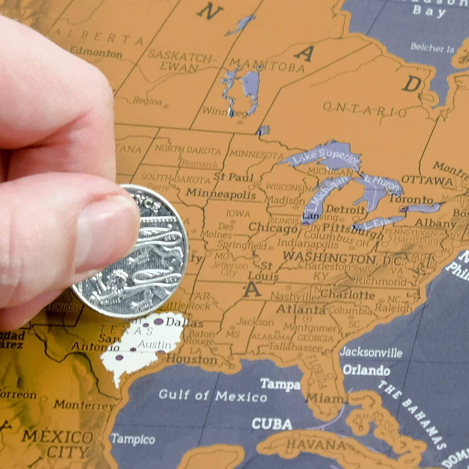 Carte murale à gratter (en anglais) - Monde, Black Edition (84 x 60 cm) | Maps International carte murale roulée (en tube) Maps International