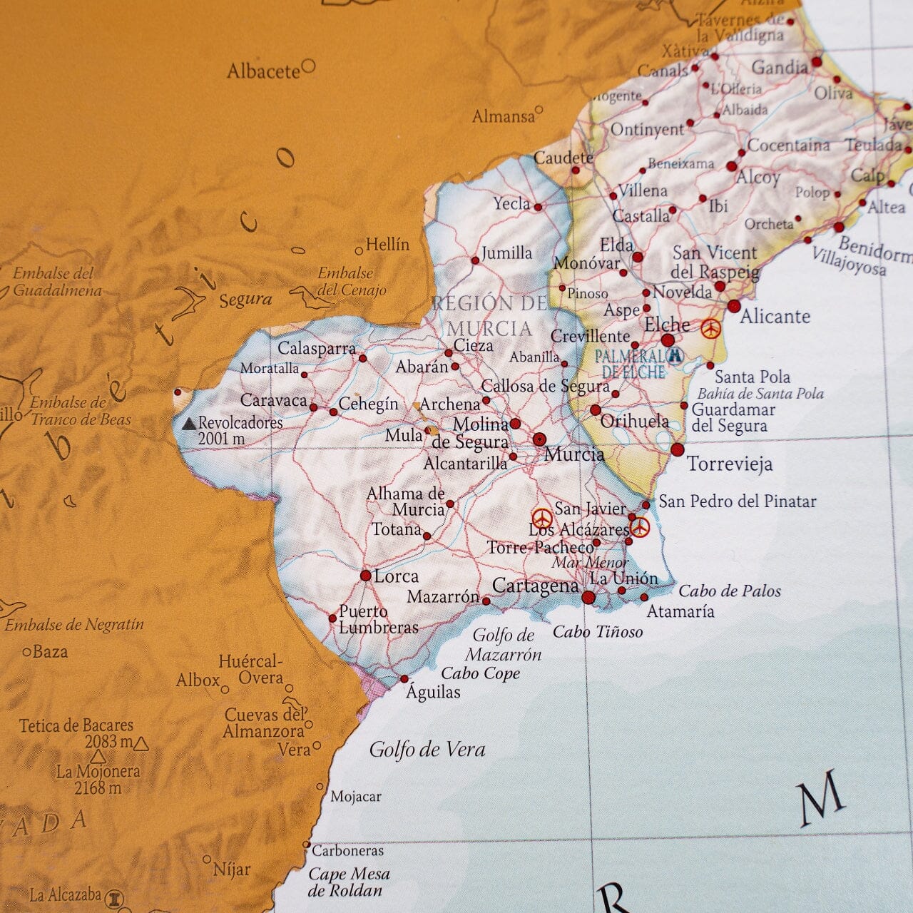 Carte murale à gratter - Espagne, Portugal - 42 x 59 cm | Maps International carte murale roulée (en tube) Maps International 