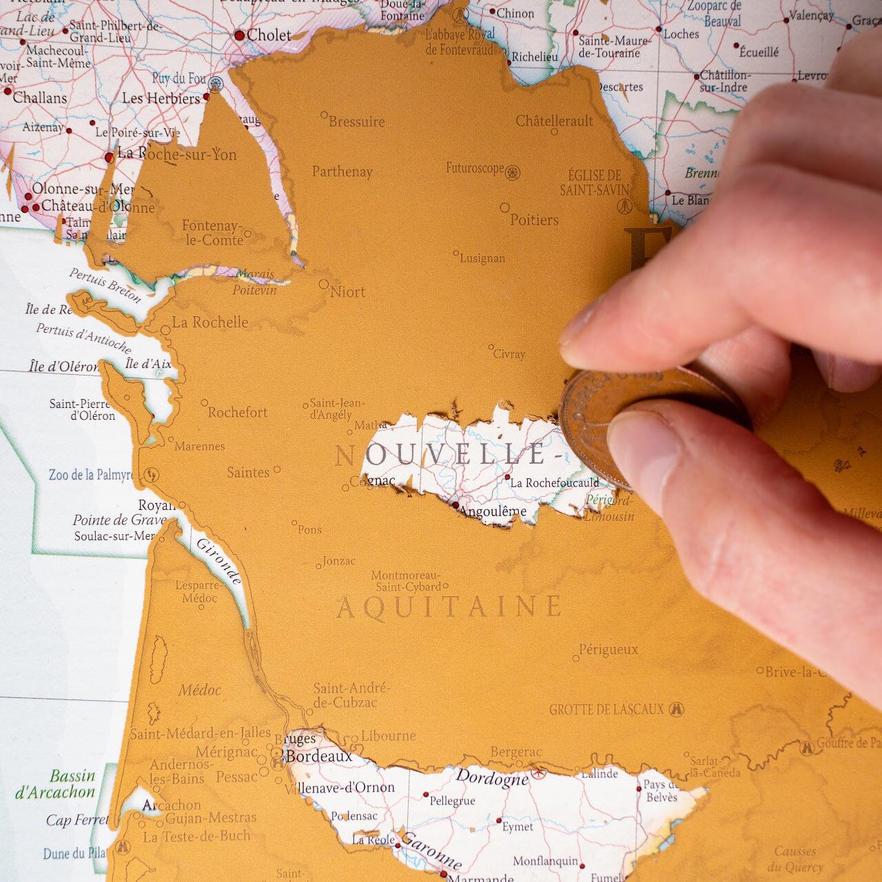 Carte murale à gratter - France - 42 x 59 cm | Maps International carte murale roulée (en tube) Maps International 