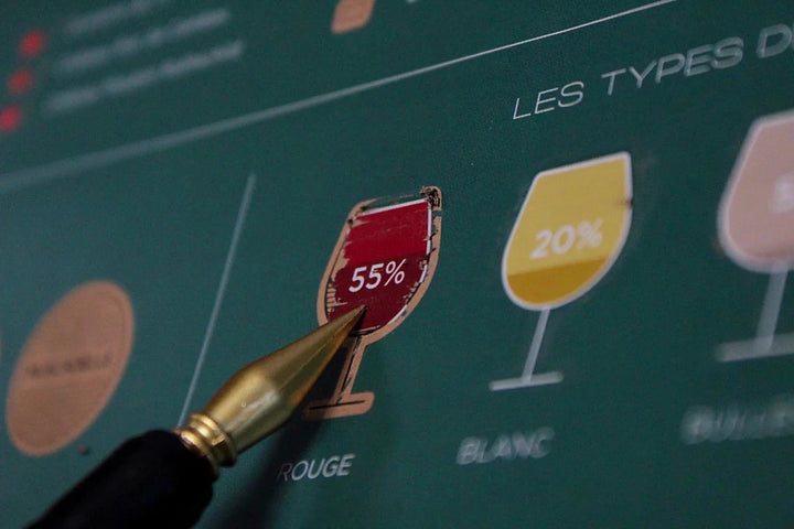 Carte murale à gratter - Les vins de Bordeaux (50 x 70 cm ) | 1020 Dégustations carte murale petit tube 1020 Dégustations 