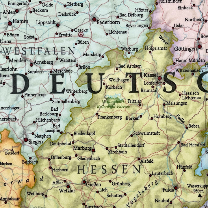 Carte murale - Allemagne (en allemand), style classique - 42 x 60 cm | Maps International carte murale petit tube Maps International 