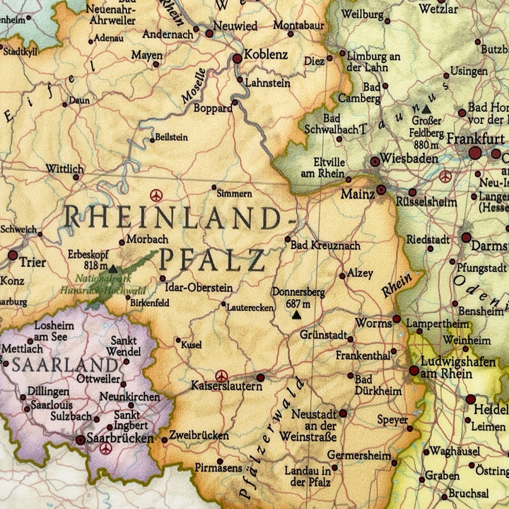 Carte murale - Allemagne (en allemand), style classique - 42 x 60 cm | Maps International carte murale petit tube Maps International 