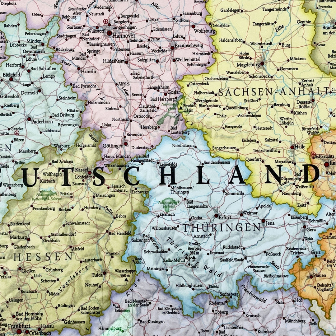 Carte murale - Allemagne (en allemand), style classique - 42 x 60 cm | Maps International carte murale petit tube Maps International 