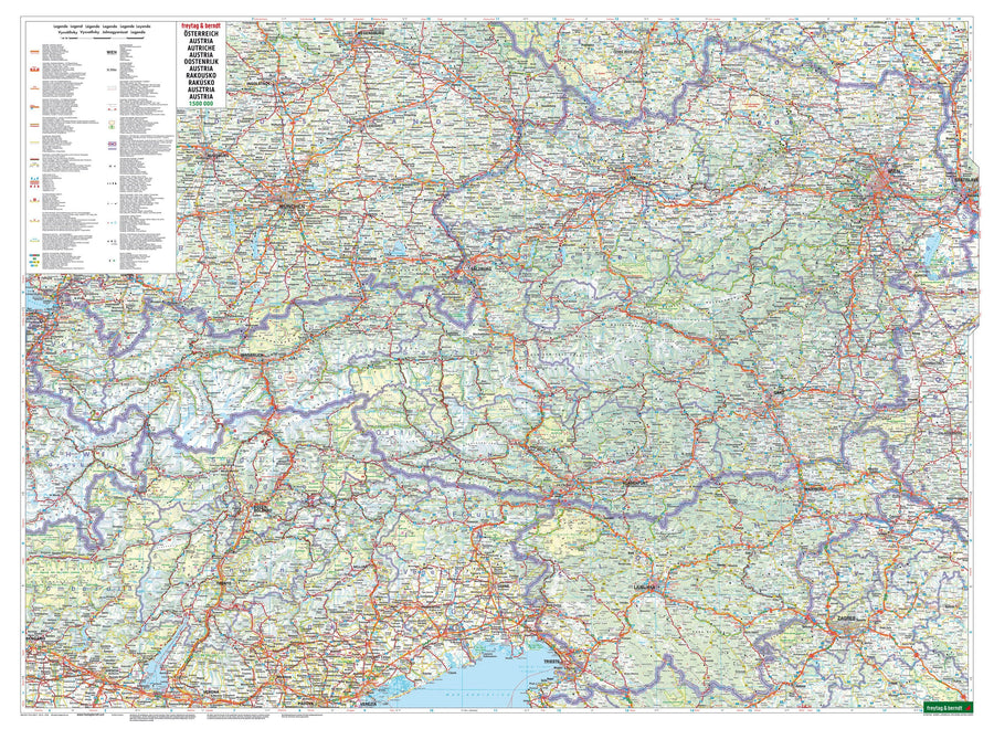 Carte murale - Autriche - 120 x 88 cm | Freytag & Berndt carte murale hors dimensions Freytag & Berndt 