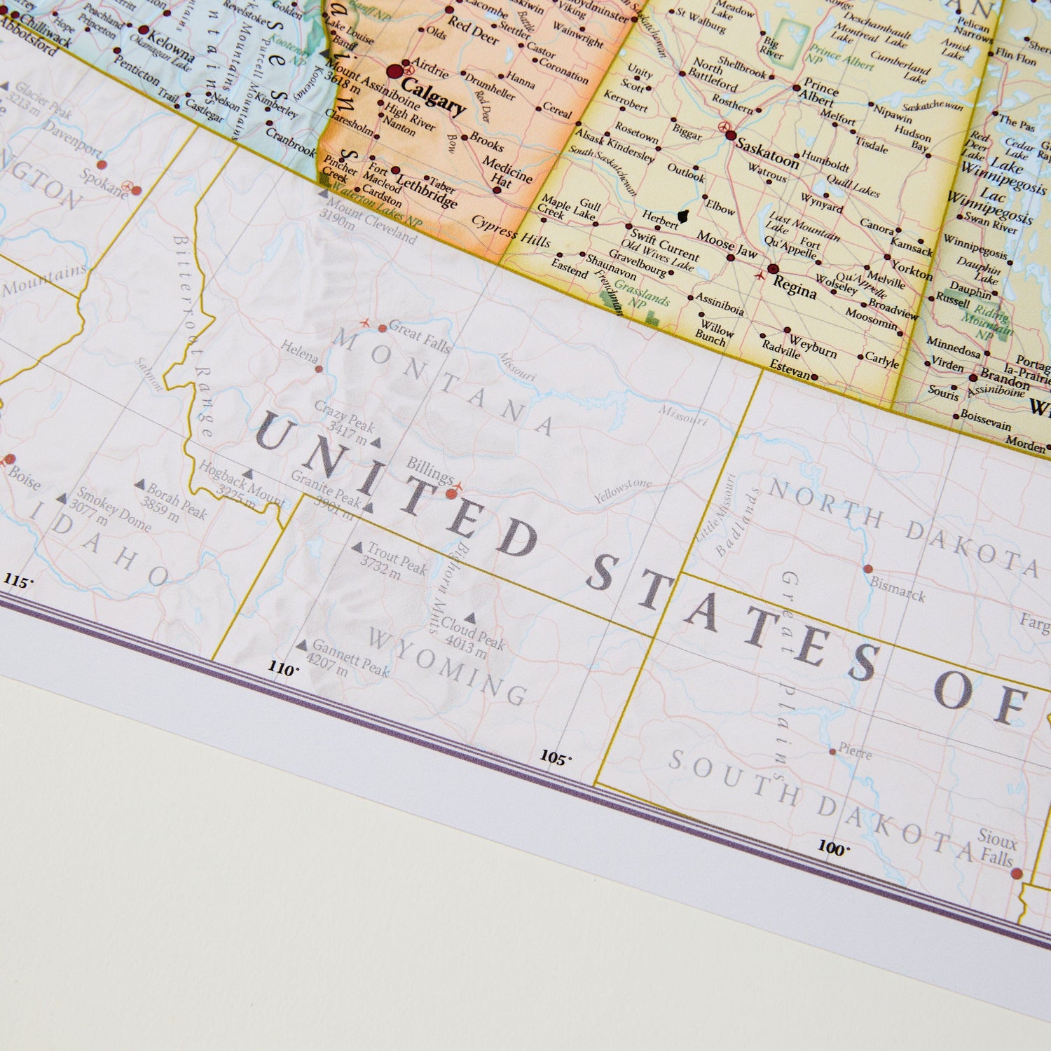 Carte murale - Canada (en anglais), style classique - 60 x 42 cm | Maps International carte murale roulée (en tube) Maps International