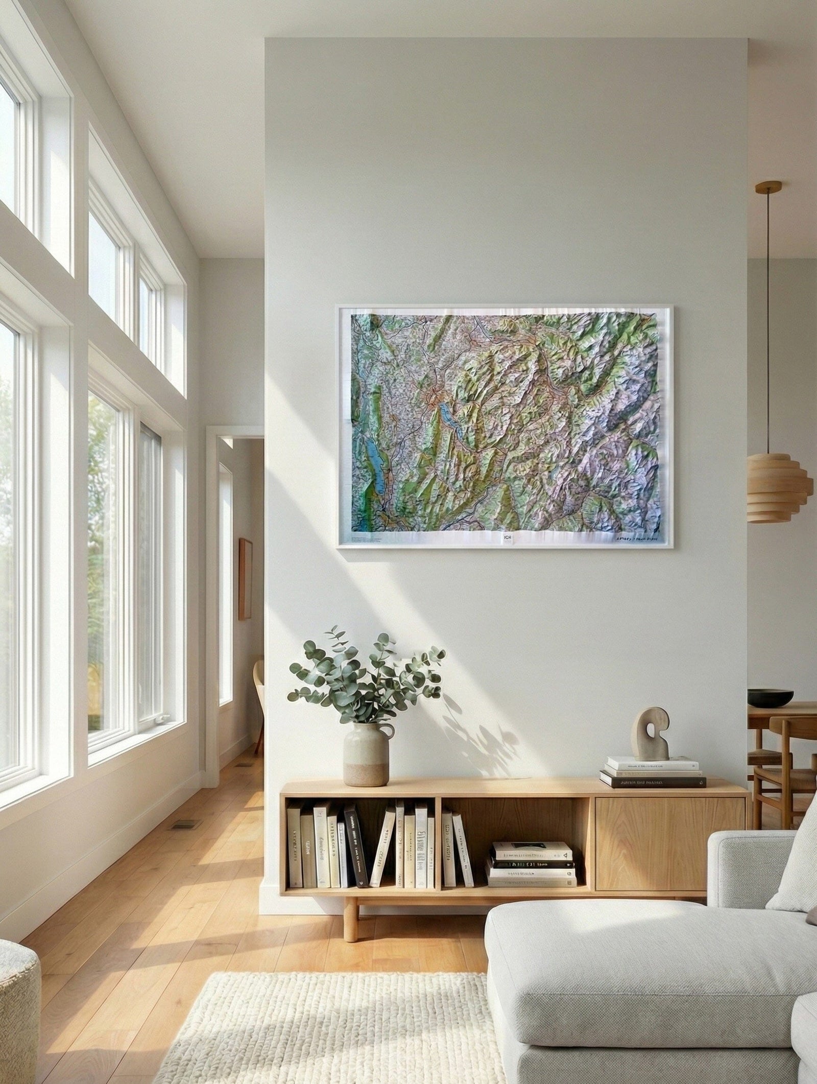 Carte murale en relief - Annecy & Mont Blanc - 113 x 80 cm | IGN carte en relief IGN 