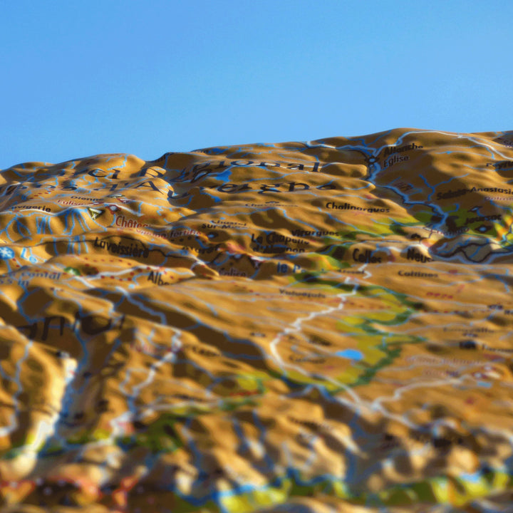 Carte murale en relief - Aveyron - 41 cm x 61 cm | 3D Map carte relief 3D Map 