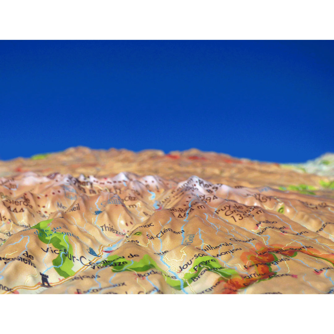 Carte murale en relief - Cantal - 61 cm x 41 cm | 3D Map carte relief 3D Map 