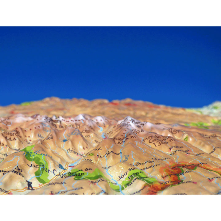 Carte murale en relief - Cantal - 61 cm x 41 cm | 3D Map carte relief 3D Map 