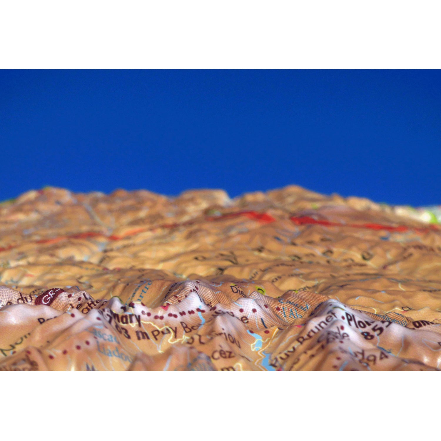 Carte murale en relief - Cantal - 61 cm x 41 cm | 3D Map carte en relief 3D Map