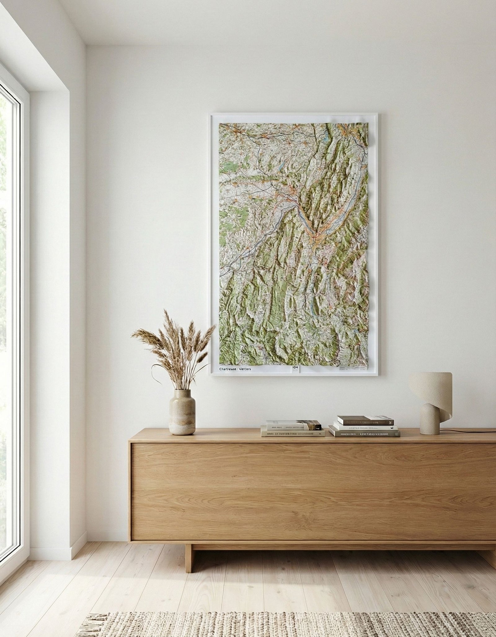 Carte murale en relief - Chartreuse & Vercors - 80 x 113 cm | IGN carte en relief IGN 